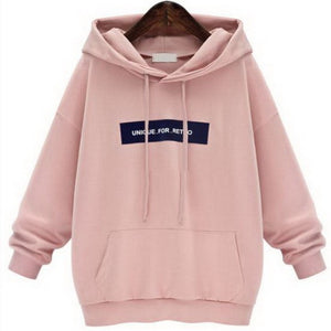 LASPERAL Plus Size Hoodies Sweatshirt Women Fashion Letter Printed Pullover Hoodies Female Autumn Winter Tracksuit Hoody Pink